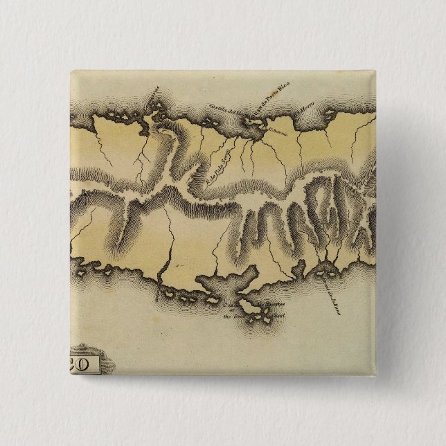 Puerto Rico 15 Cm Square Badge (Front)