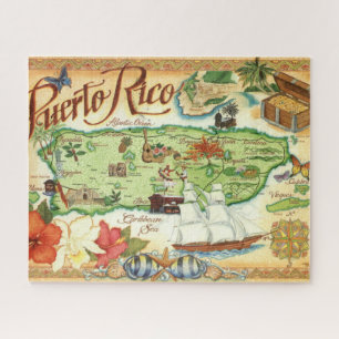 Puerto Rico 16x20 Map Puzzle