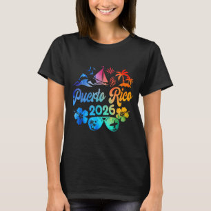 Puerto Rico 2026 Vacation Beach Tie Dye Trip Summe T-Shirt