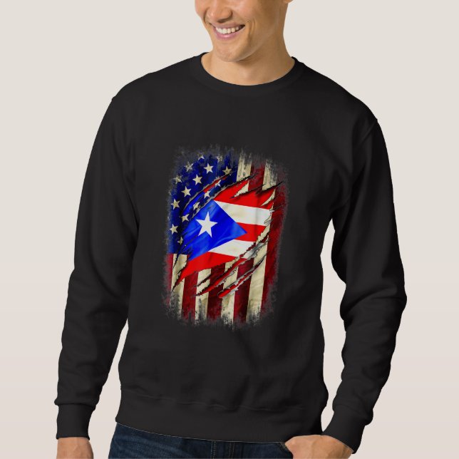 Puerto Rico american flag Sweatshirt (Front)