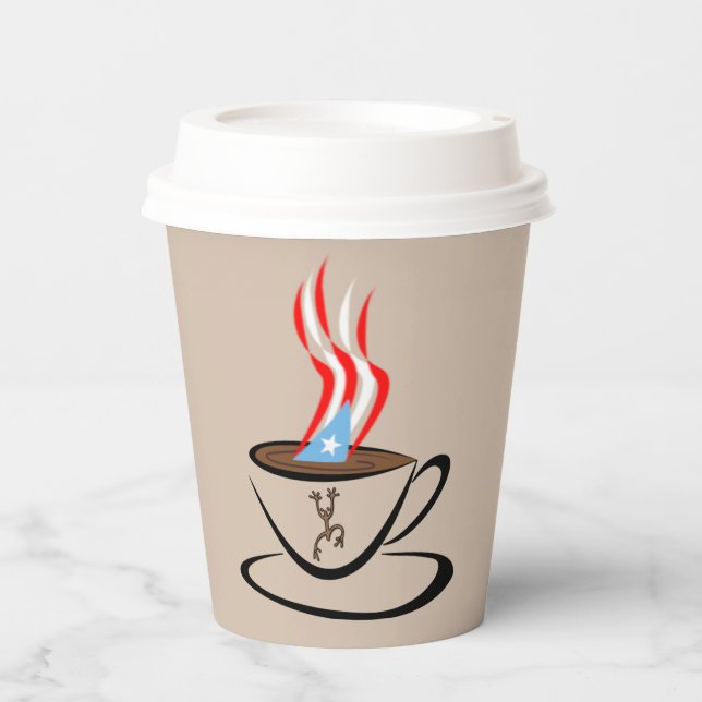 Puerto Rico Aroma Coffee  Paper Cups (Front)