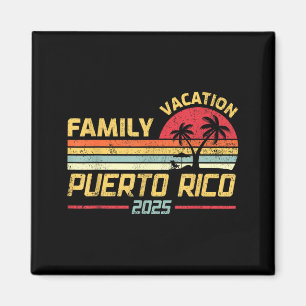Puerto Rico Beach Family Vacation 2025 Matching Magnet
