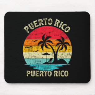 Puerto Rico Beach Puerto Rico Vintage Family Vacat Mouse Pad