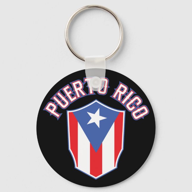 Puerto Rico Big and Bold Key Ring (Front)