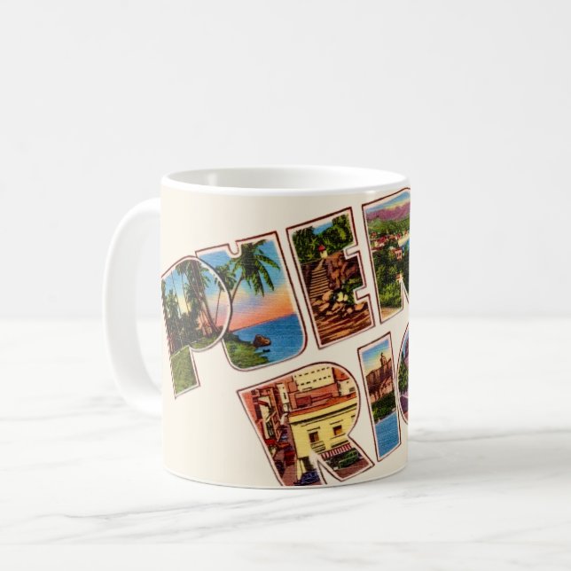  Puerto Rico Big Letter Mug (Front Left)