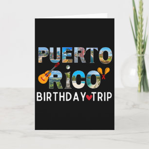Puerto Rico Birthday Trip Vacation Travel Card
