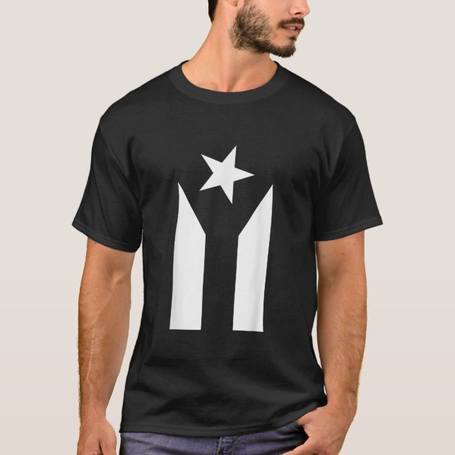 Puerto Rico Black Flag Protest T Shirt (Front)