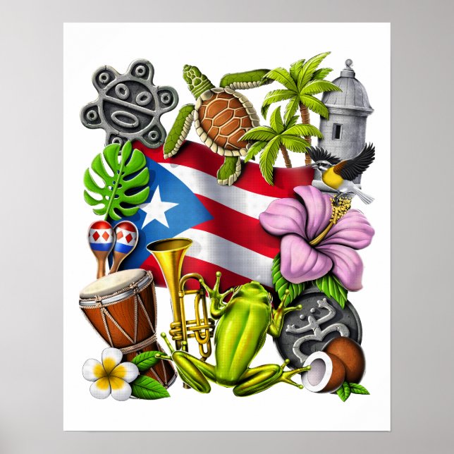 Puerto Rico Boricua Pride Poster (Front)
