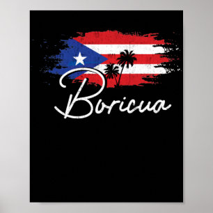 Puerto Rico Boricua Puerto Rican Flag Pride Poster
