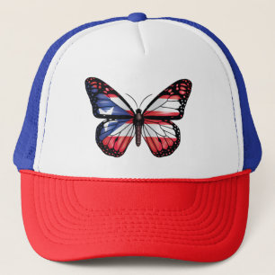 Puerto Rico butterfly monarch flag Trucker Hat