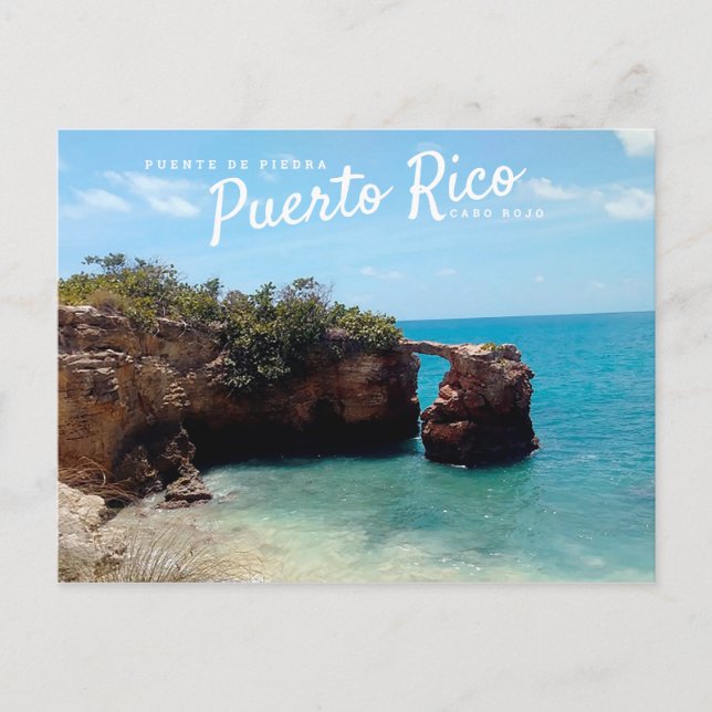Puerto Rico, Cabo Rojo, Puente de Piedra Postcard (Front)