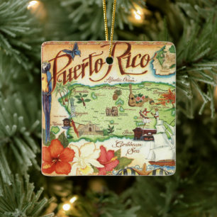 Puerto Rico Ceramic Ornament