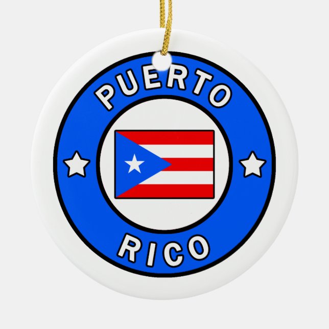 Puerto Rico Ceramic Ornament (Front)