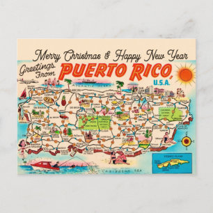 Puerto Rico Christmas Greeting Postcard