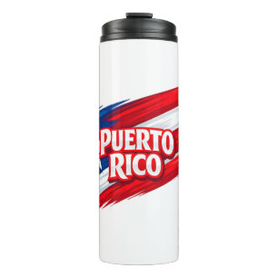 puerto rico classic patriotic look thermal tumbler
