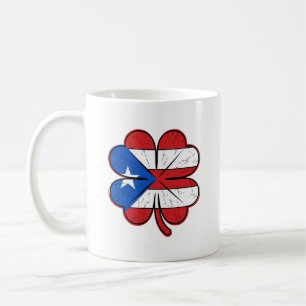 Puerto Rico Clover Flag Vintage Engraving Vector D Coffee Mug