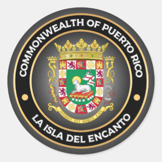 Puerto Rico Coat of Arms Classic Round Sticker