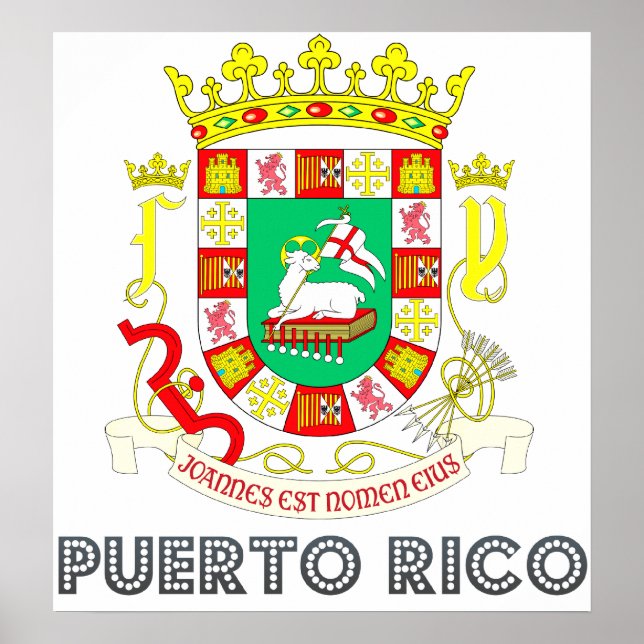 Puerto Rico Coat of Arms Poster (Front)