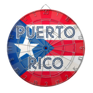 PUERTO RICO Colourful Flag Design Text Template Dartboard