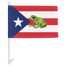 Puerto Rico Coqui Car Flags