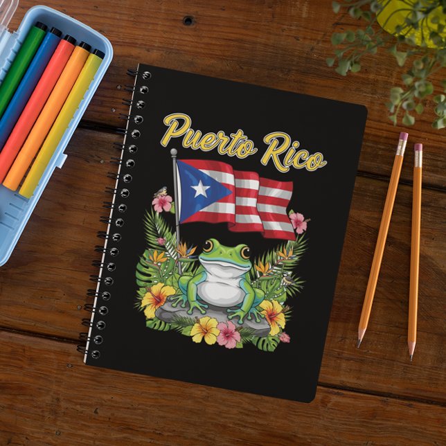 Puerto Rico Coquí Frog Boricua Pride Notebook (Puerto Rico Coquí Frog Boricua Pride Notebook)