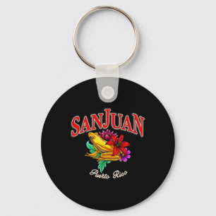 Puerto Rico Coqui Frog San Juan Tropical Vacation Key Ring