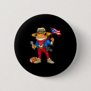 Puerto rico coqui frog street music football 6 cm round badge
