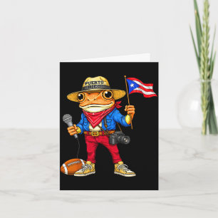 Puerto rico coqui frog street music football card