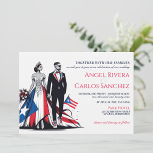 Puerto Rico Couple Wedding Invitation