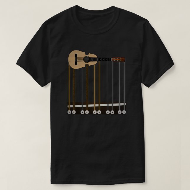 Puerto Rico Cuatro Guitar  T-Shirt (Design Front)