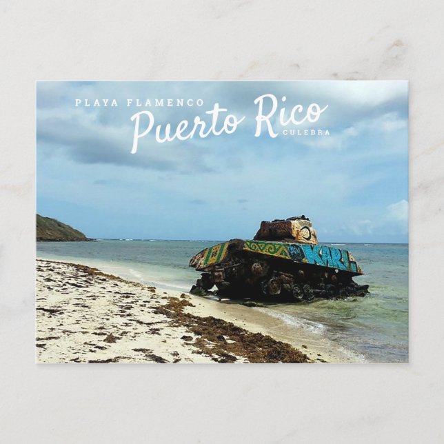 Puerto Rico, Culebra, Playa Flamenco Postcard (Front)
