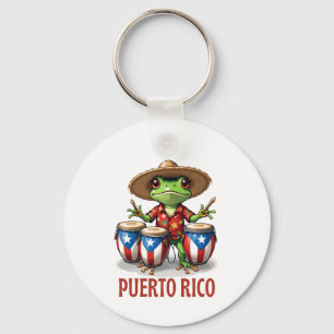 Puerto Rico Culture Frog Key Ring