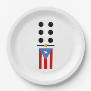 Puerto Rico Domino Paper Plate