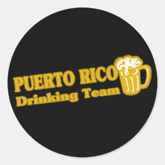 Puerto Rico Drinking Team Classic Round Sticker
