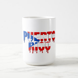 Puerto Rico  Drip   Caribbean Flag Design   Fan  Coffee Mug