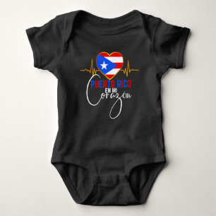 Puerto Rico en mi Corazon Puerto Rican Pride Baby Bodysuit