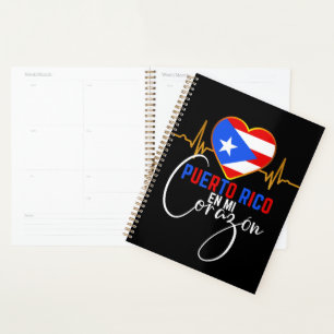 Puerto Rico en mi Corazon Puerto Rican Pride  Planner