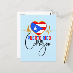 Puerto Rico en mi Corazon Puerto Rican Pride Postcard