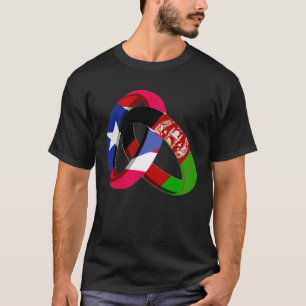 Puerto Rico Flag Afghanistan Grown Ring Marriage W T-Shirt