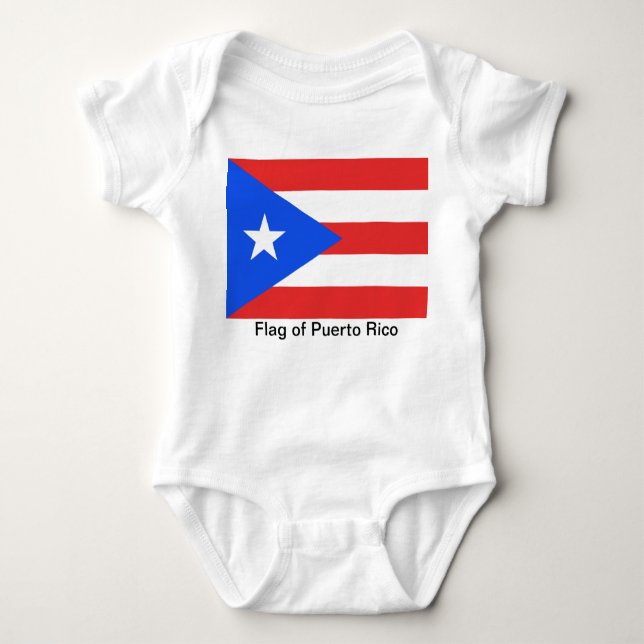 Puerto Rico Flag Baby Bodysuit (Front)