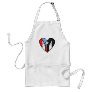 Puerto Rico Flag   Boricua Heart, Puerto Rican Standard Apron
