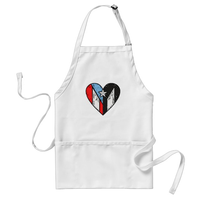 Puerto Rico Flag | Boricua Heart, Puerto Rican Standard Apron (Front)