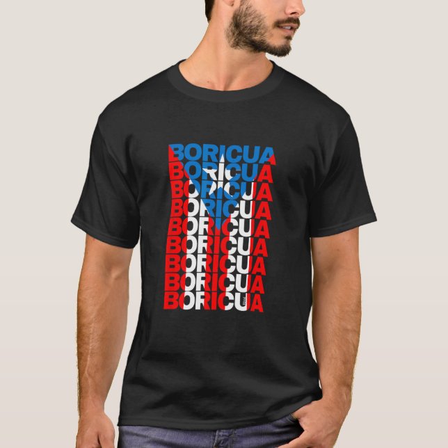 Puerto Rico Flag  Boricua, Nuyorican, Puerto Rican T-Shirt (Front)