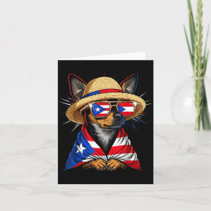 Puerto Rico Flag Boricua Puerto Rican Flag  Card