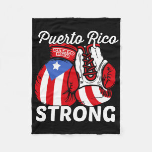 Puerto Rico Flag Boxing Gloves Boricua Puerto Rica Fleece Blanket