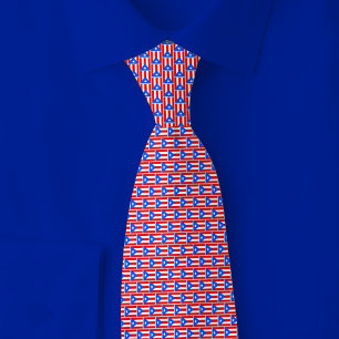 Puerto Rico Flag Brick Pattern Tie