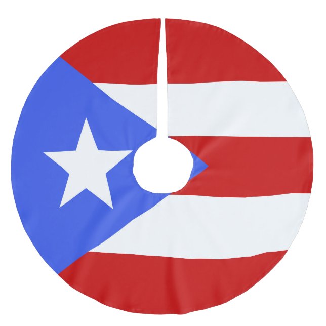 Puerto Rico flag Brushed Polyester Tree Skirt (Front)