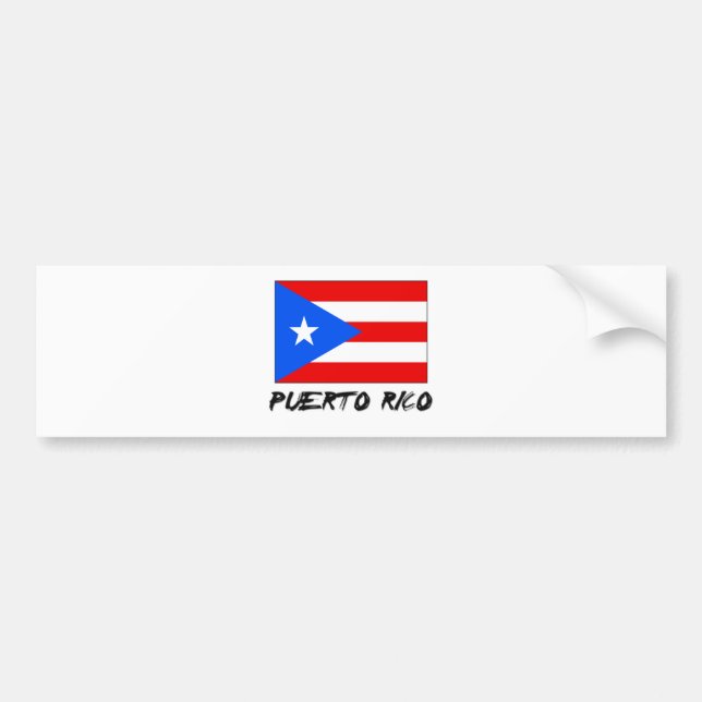 Puerto Rico Flag Bumper Sticker (Front)