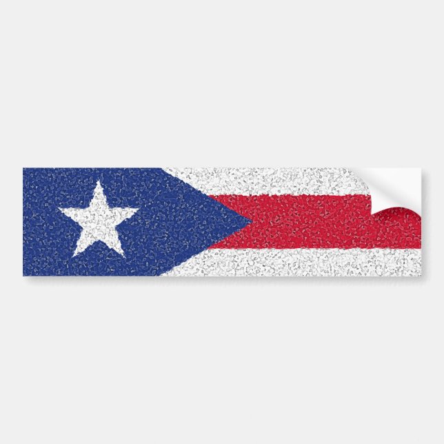 PUERTO RICO FLAG BUMPER STICKER (Front)