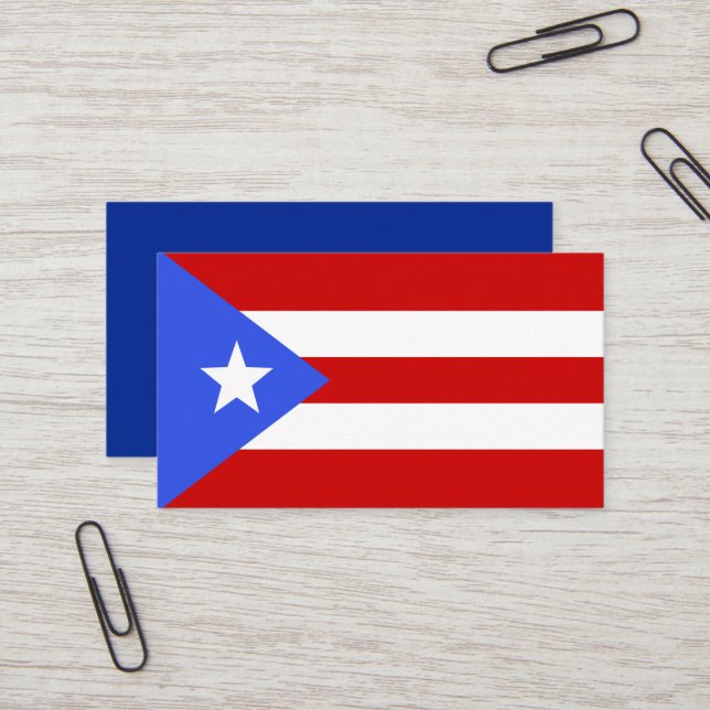 Puerto Rico flag Business Card (Front/Back In Situ)